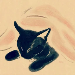 wdpblackcat cat black cute calmsleep